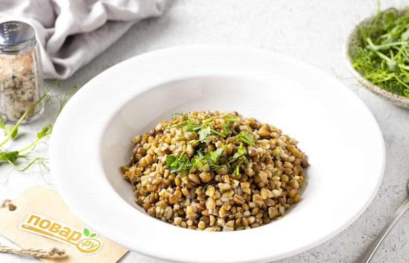 1. Этап. Полба с чечевицей: Полба с чечевицей готова, приятного аппетита!