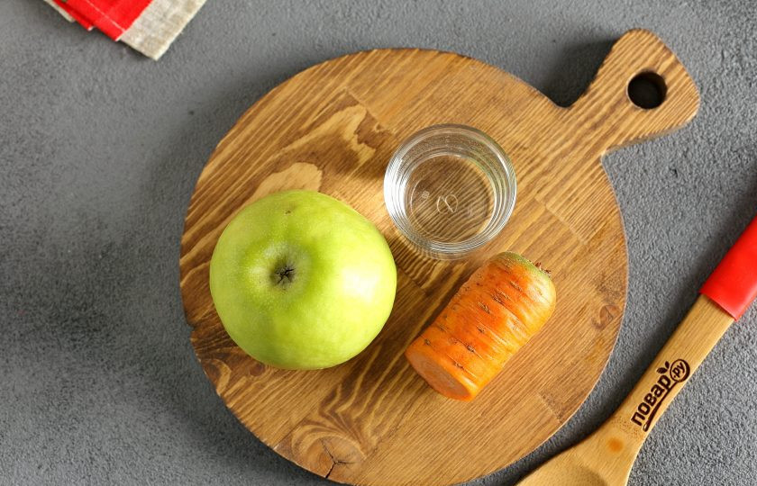 1. Этап. Пюре для ребенка 6 месяцев: Подготовьте все ингредиенты.