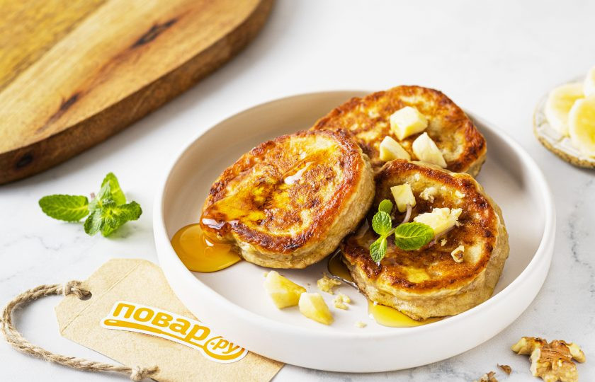 1. Этап. Постные банановые оладьи: Постные банановые оладьи готовы, приятного аппетита!