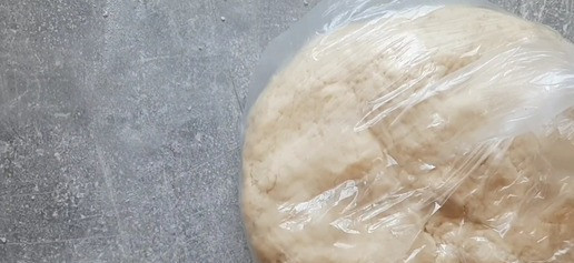 1. Этап. Чебуреки на заварном тесте: Тесто убрать отстаиваться в пакет.