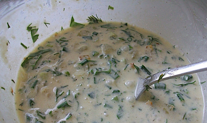 1. Этап. Соус из сметаны и майонеза: Все хорошенько перемешиваем и можно подавать. Вот и все, приятного вам аппетита!