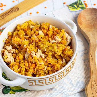 Чечевица с фаршем