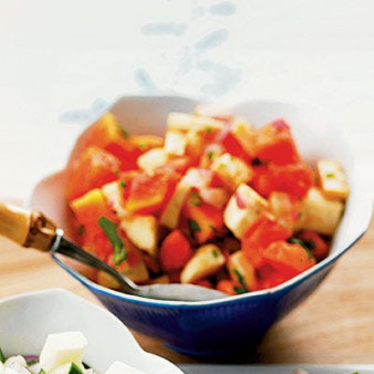 Banana-Papaya Salsa (and Cucumber-Jicama Salsa)