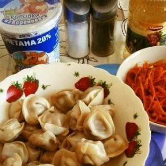 Пельмени на пару