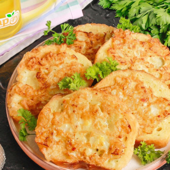Гренки с луком