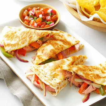 Pork Quesadillas with Fresh Salsa