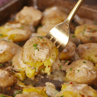 Brie Smashed Potatoes