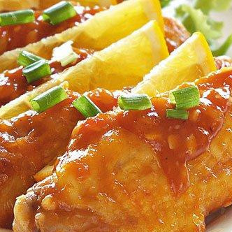 Курица, запеченная с лимоном и белым вином.