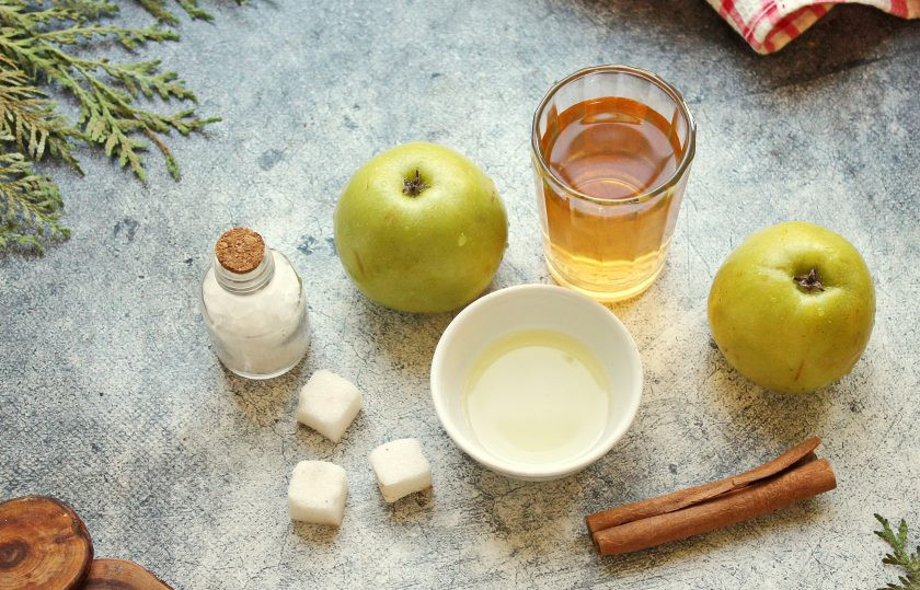 1. Этап. Яблочное масло: Подготовьте все необходимые ингредиенты для приготовления 