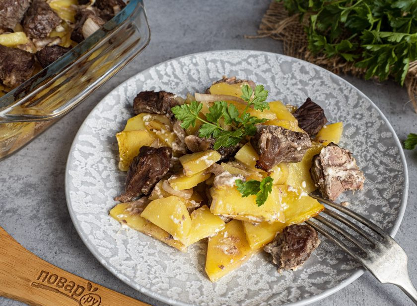 1. Этап. Лосятина с картошкой в духовке: Приятного аппетита!