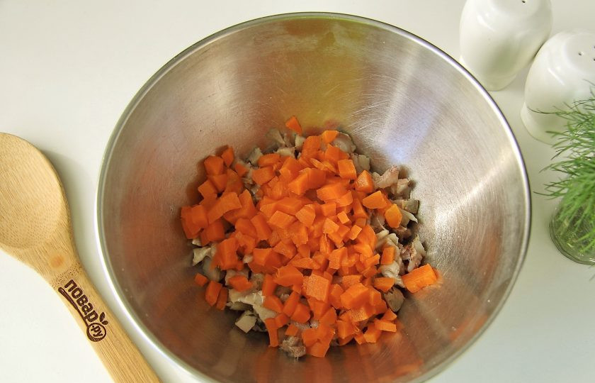 1. Этап. Салат Несвижский: Морковь.