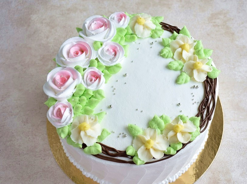 1. Этап. Банановый торт со сметанным кремом: Приятного чаепития!