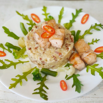 Форель с рисом