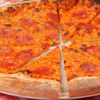 Spicy Pimento Pesto Pepperoni Pizza