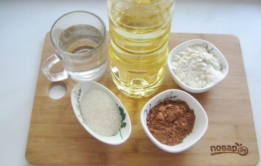 1. Этап. Американский пирог Крейзи кейк: Подготовьте ингредиенты для приготовления пирога.