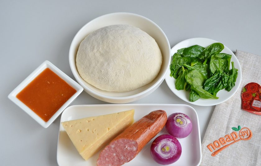 1. Этап. Пицца на 14 февраля: 1. Подготовьте продукты. Приступим!