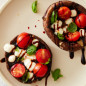 Air Fryer Caprese Stuffed Portobello Mushroom