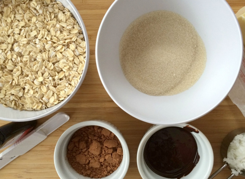 1. Этап. Шведские шоколадные шарики: Подготовьте все ингредиенты.