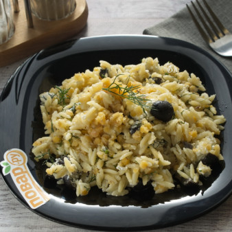 Макароны Орзо с чечевицей и сыром