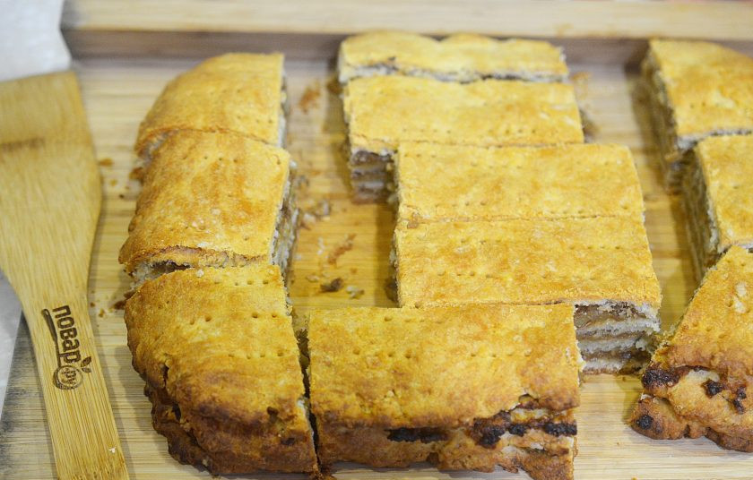 1. Этап. Пирожное Жербо: 13. Охладите и нарежьте на пирожные.