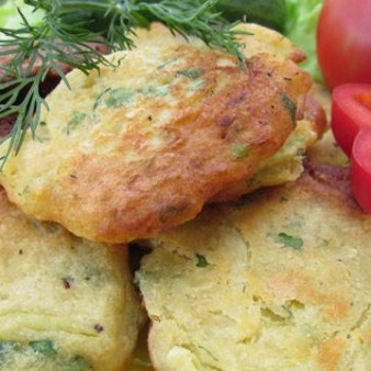 Кабачковые оладьи без яиц