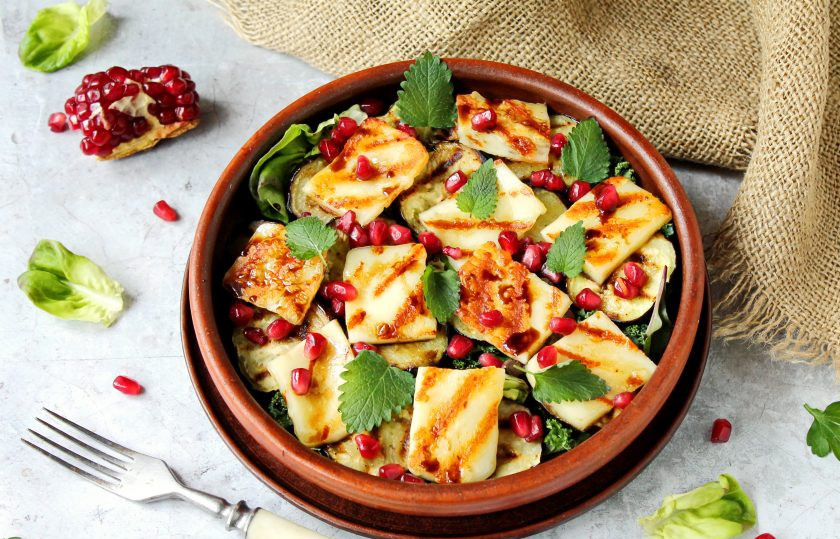 1. Этап. Салат с халуми и баклажанами: Приятного аппетита!