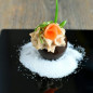 Черные яйца, фаршированные тунцом и икрой трески