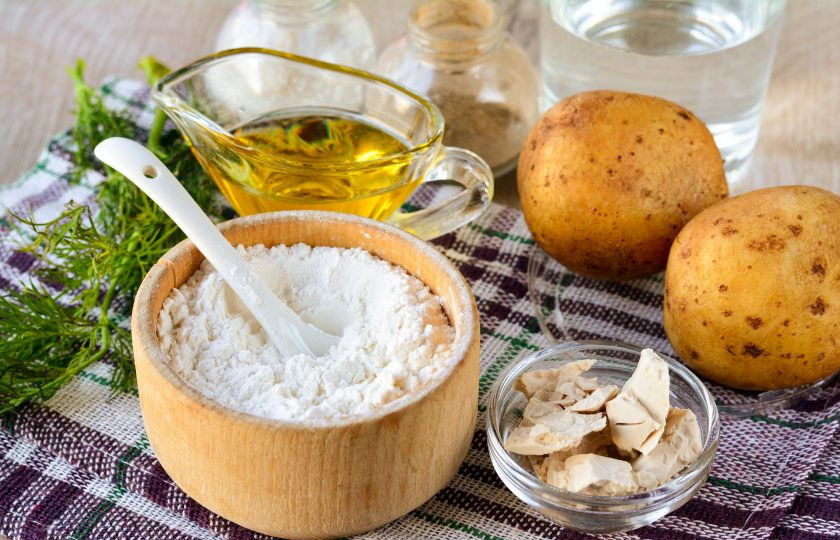 1. Этап. Жареные пирожки на заварном тесте: Подготовьте ингредиенты.