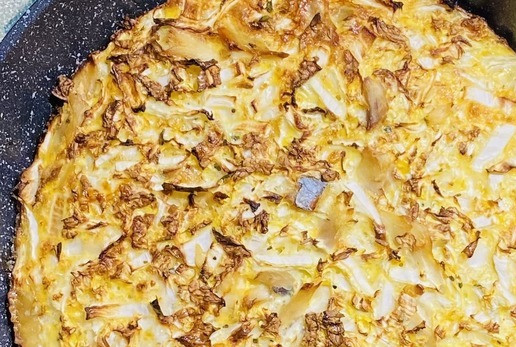 1. Этап. Рыбная запеканка с пекинской капустой: Поставить в духовку 200