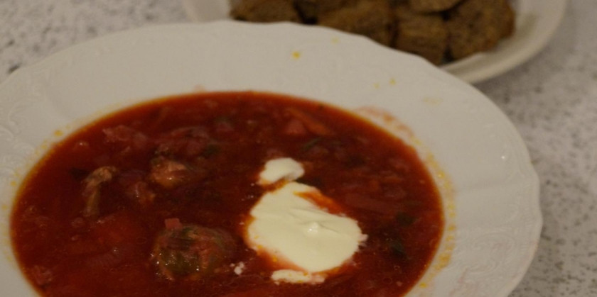 1. Этап. Борщ красный из баранины: 6. Борщ готов! Приятного аппетита!