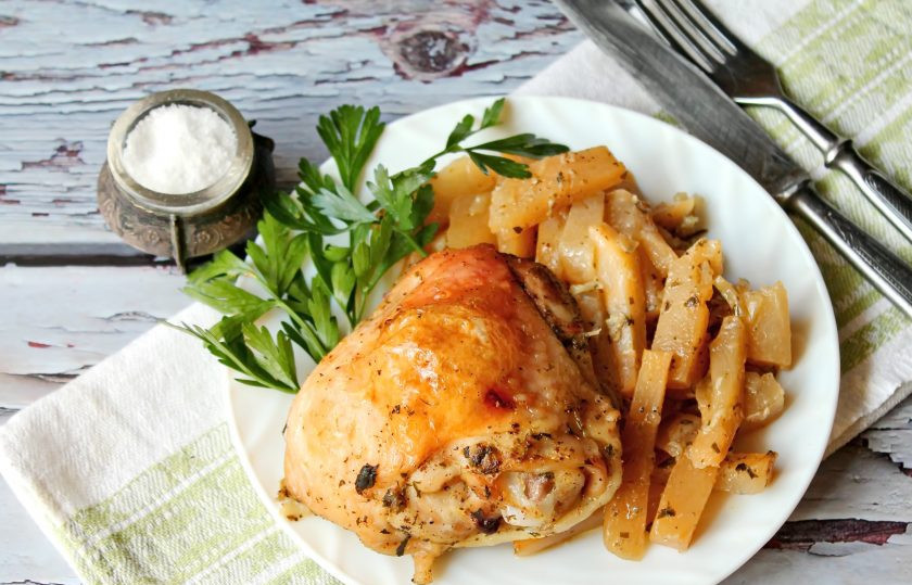 1. Этап. Репа с курицей в духовке: Приятного аппетита!