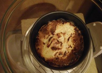 1. Этап. Творожная запеканка в аэрогриле: Когда зазвучит сигнал, запеканку можно вынимать.