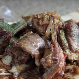 Тушеные бараньи ребрышки