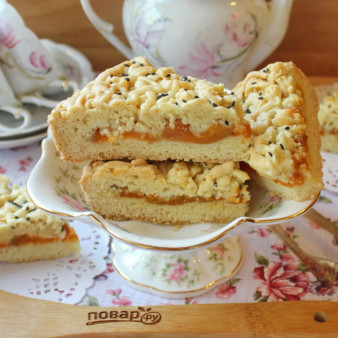 Постный абрикосовый пирог