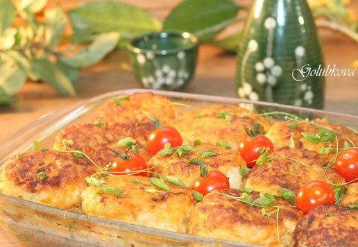 1. Этап. Куриные котлеты на кабачковой подушке: Блюдо готово!