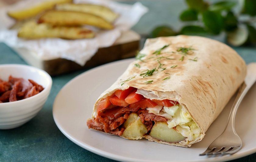 1. Этап. Шаурма с соевым мясом: Шаурма с соевым мясом готова, приятного вам аппетита!