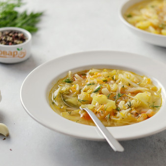 Овощной суп без мяса с капустой
