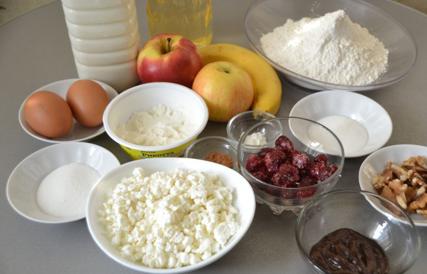 1. Этап. Сладкие начинки для блинов: Подготовьте ингредиенты.