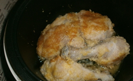 1. Этап. Курица в панировке в мультиварке: Мультиварку поставьте на режим 