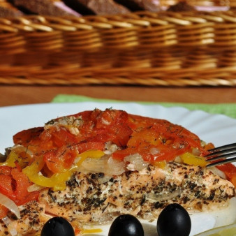 Семга, запеченная в фольге