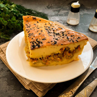 Заливной пирог с рыбным фаршем