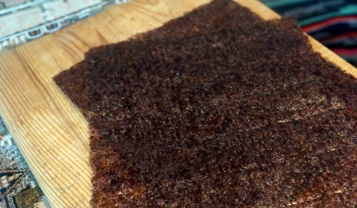 1. Этап. Палтус малосольный: На нори сначала полюбоваться, потом поломать.