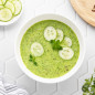 Холодный суп из огурцов и кокосового молока