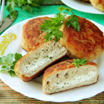 Котлеты из индейки с творогом