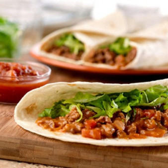 Beef and Cheddar Soft Tacos