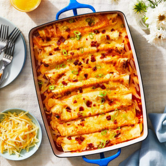 Bacon, Egg, and Cheese Enchiladas