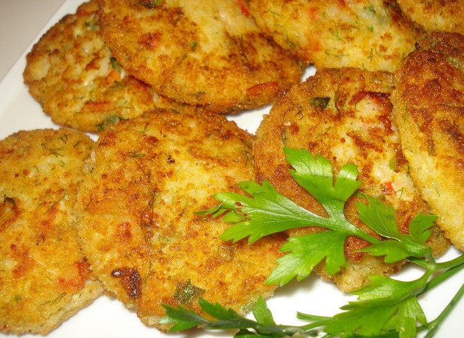 1. Этап. Рисовые котлеты: А вот уже готовые котлетки. Приятного вам аппетита!