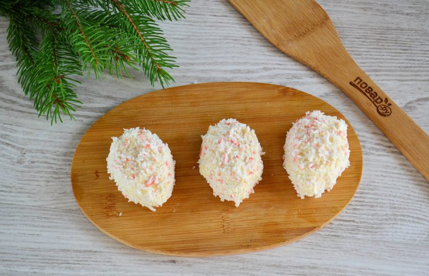 1. Этап. Закуска на год Крысы: Вот таким получились заготовки. Осталось их украсить.