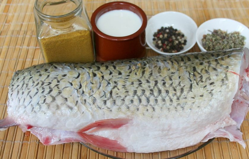 1. Этап. Рыба в кефире в духовке: Подготовим ингредиенты.