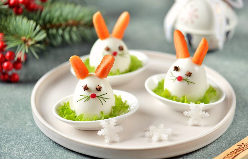 1. Этап. Новогодний завтрак Веселый кролик: Завтрак на Новый 2023 год Кролика готов! Приятного аппетита!